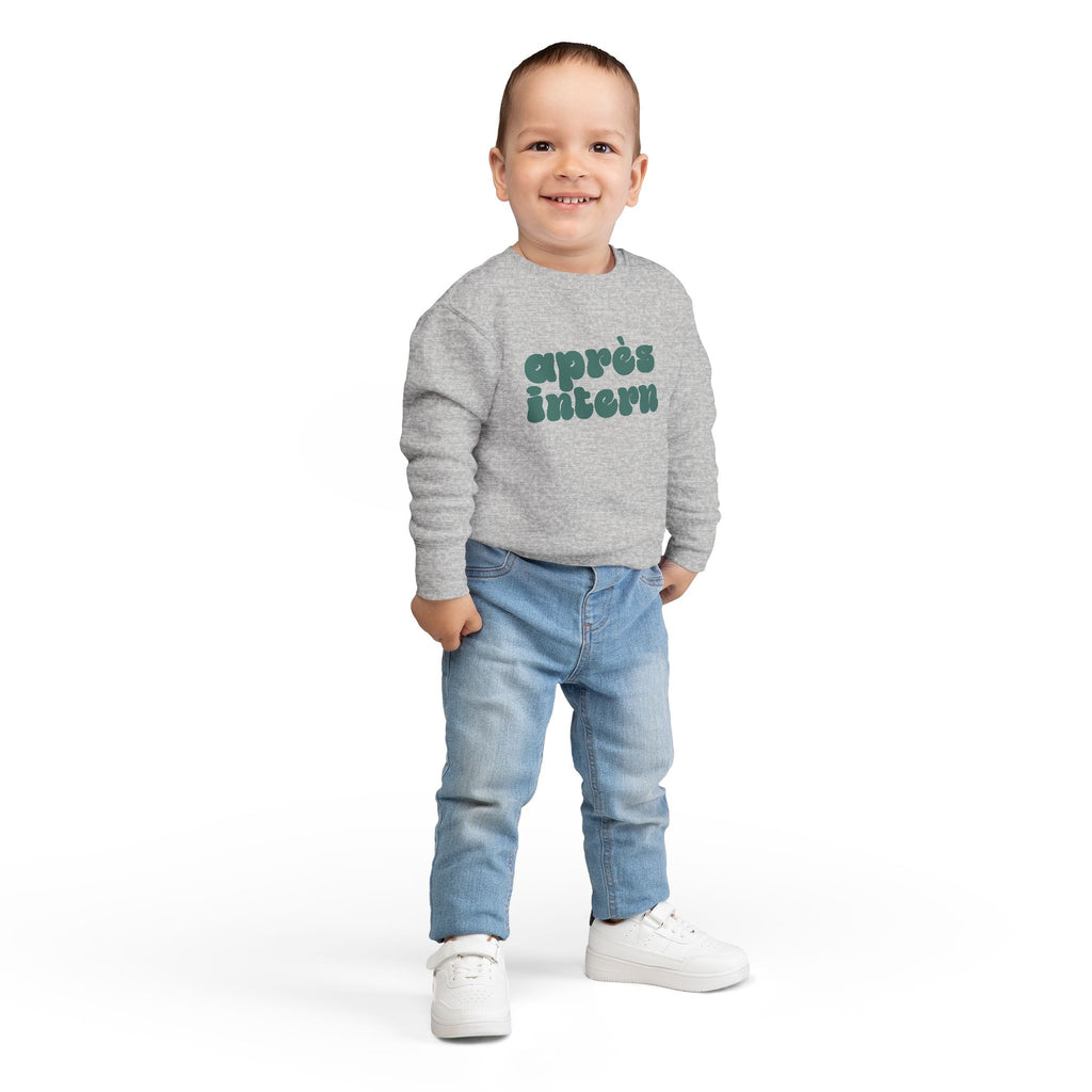 Après Intern Toddler Sweatshirt — Cute Après-Ski Crewneck for Kids