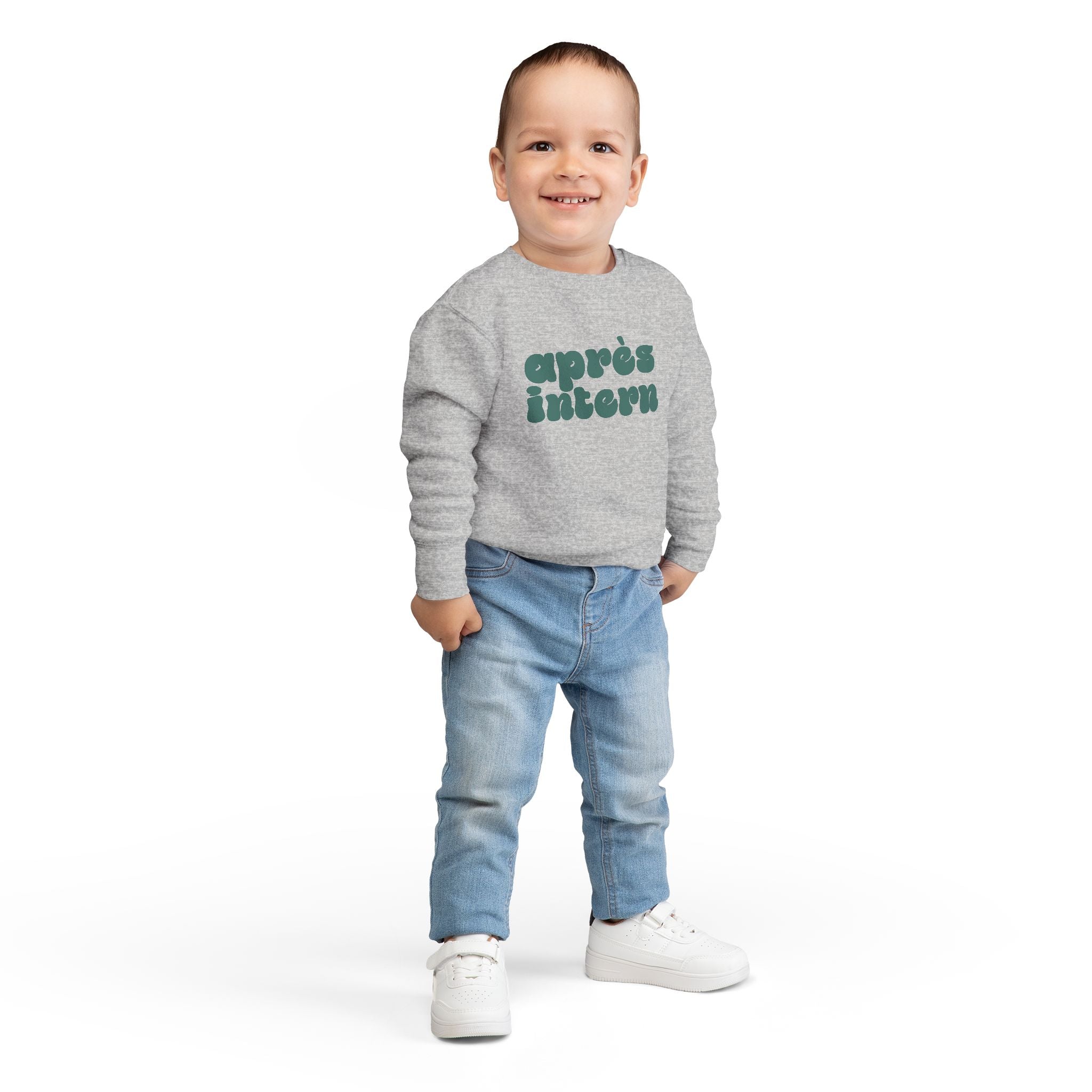 Après Intern Toddler Sweatshirt — Cute Après-Ski Crewneck for Kids