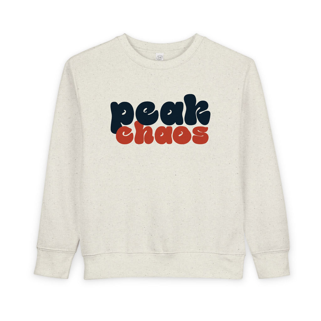 Peak Chaos Toddler Sweatshirt — Playful Graphic Crewneck for Little Kids
