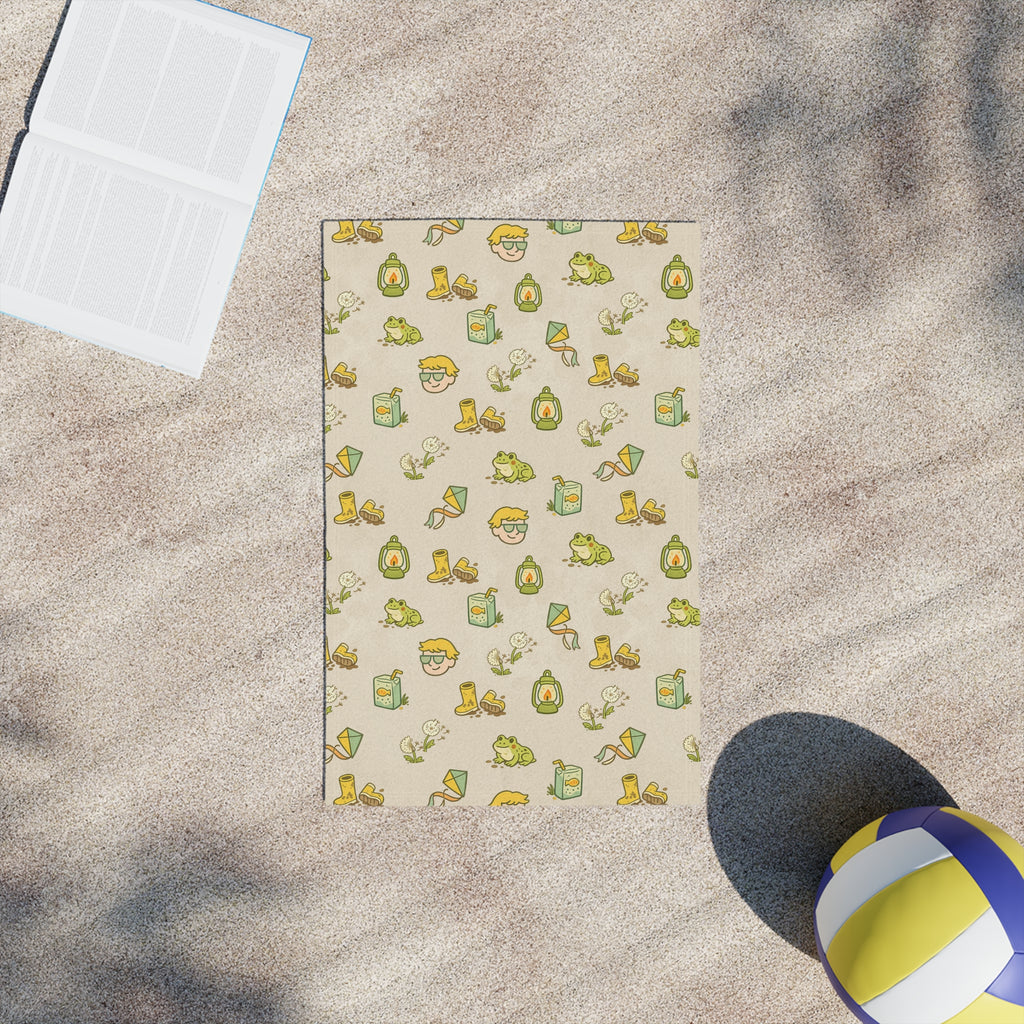 Camp Brine Spring 2026 Kids Beach Towel — Icons Version