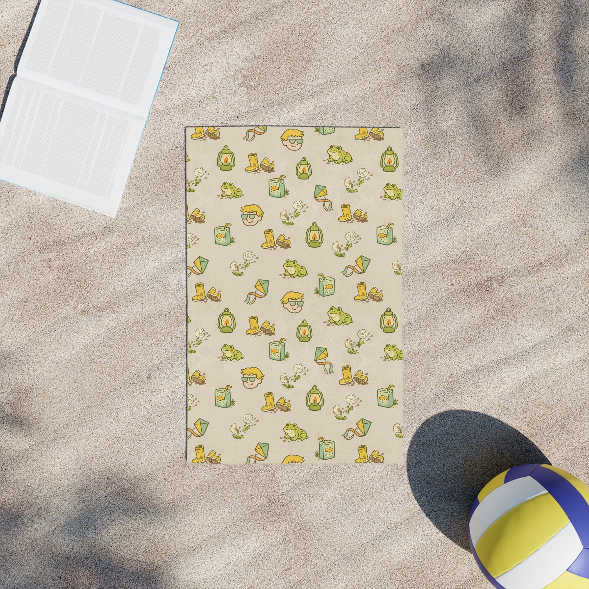 Camp Brine Spring 2026 Kids Beach Towel — Icons Version