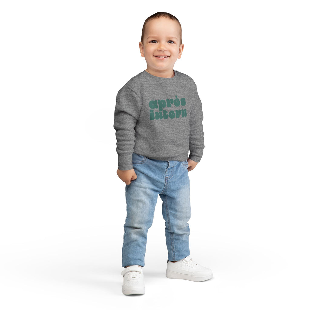 Après Intern Toddler Sweatshirt — Cute Après-Ski Crewneck for Kids