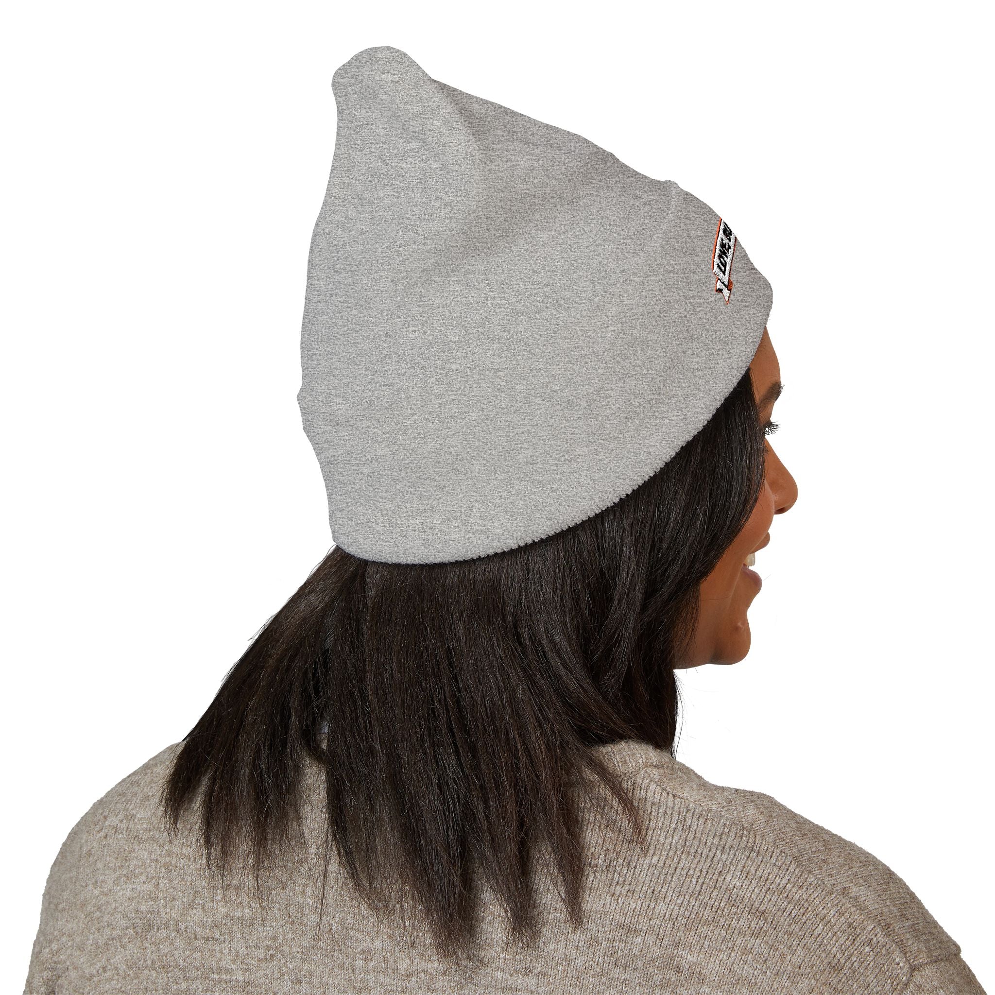 Embroidered 'Love, But Make It Chaos' Cuffed Beanie