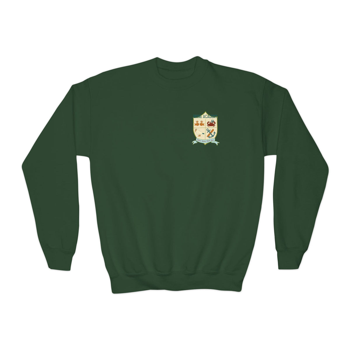 Youth Crewneck Sweatshirt — "Salty Since First Bell" Back‑Print School Spirit Sweatshirt