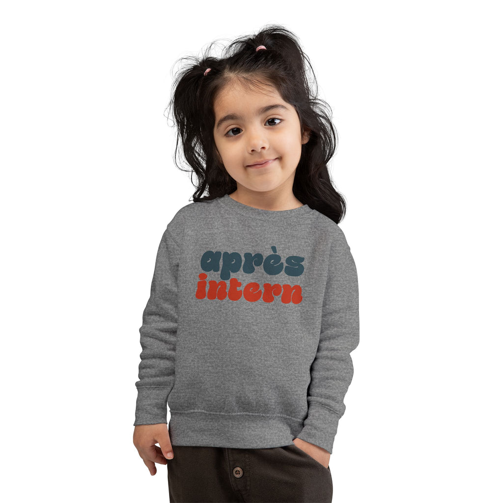 Après Intern Toddler Sweatshirt — Cute Après-Ski Crewneck for Kids
