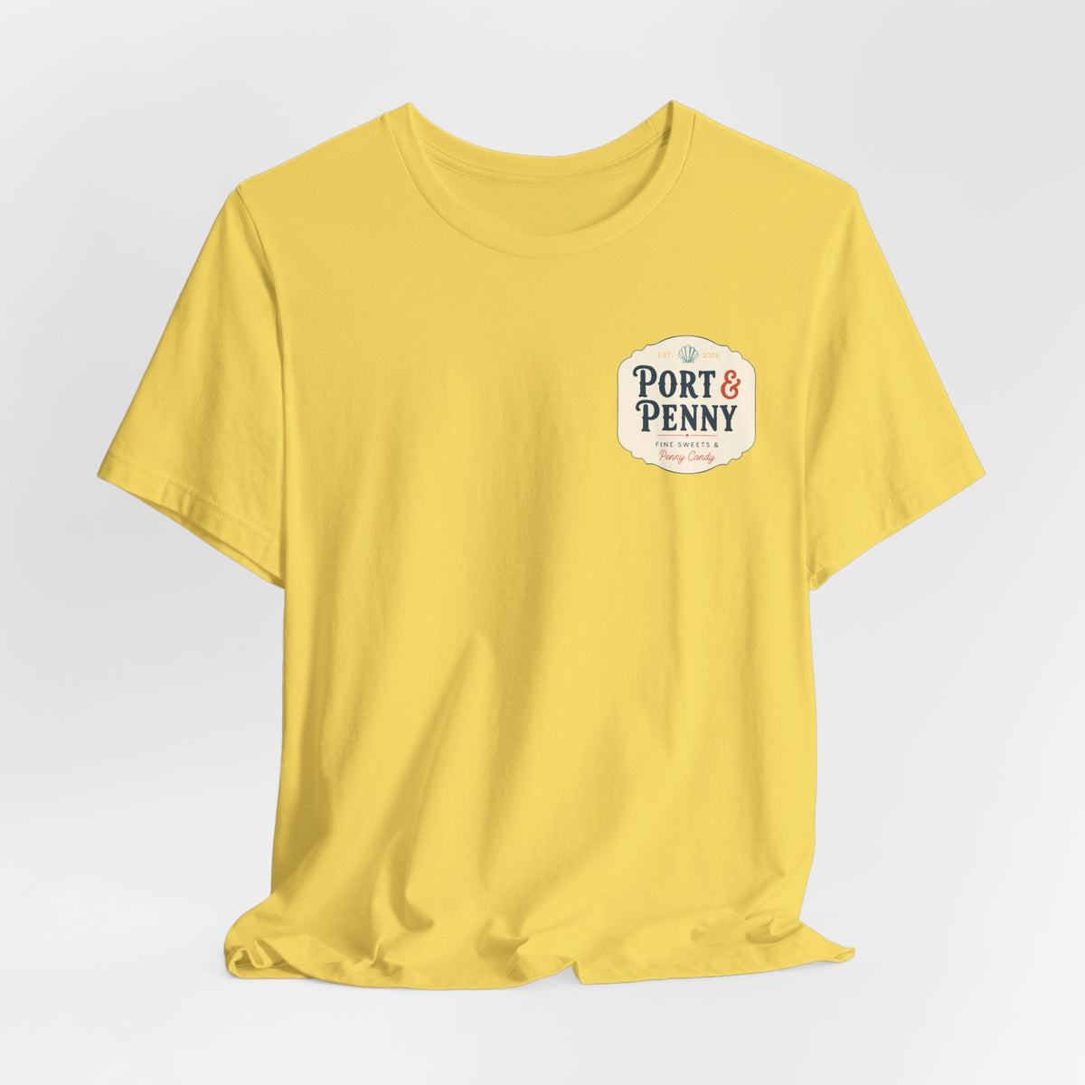 Port & Penny Retro Candy Bag Graphic Tee — Cute Vintage Snack Shirt