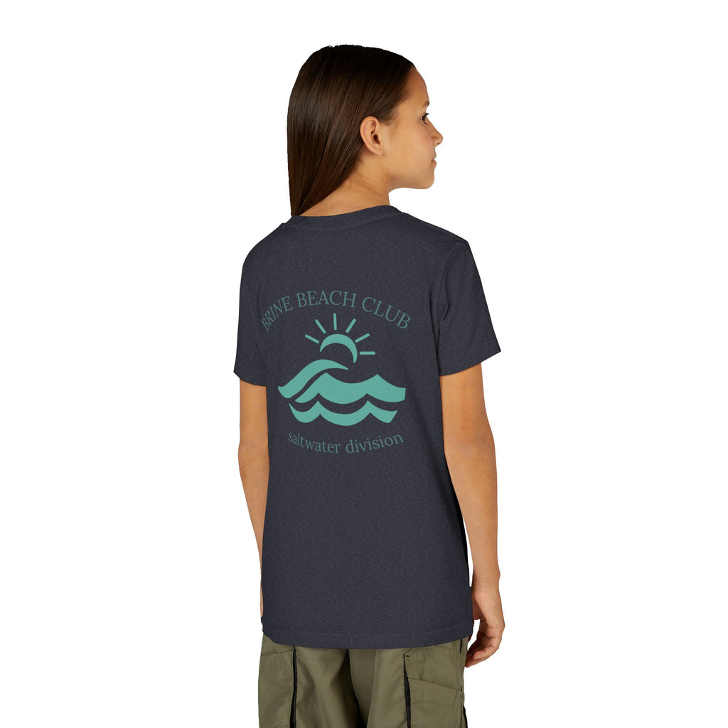 Brine Beach Club Youth Tee - Saltwater Division Waves Design