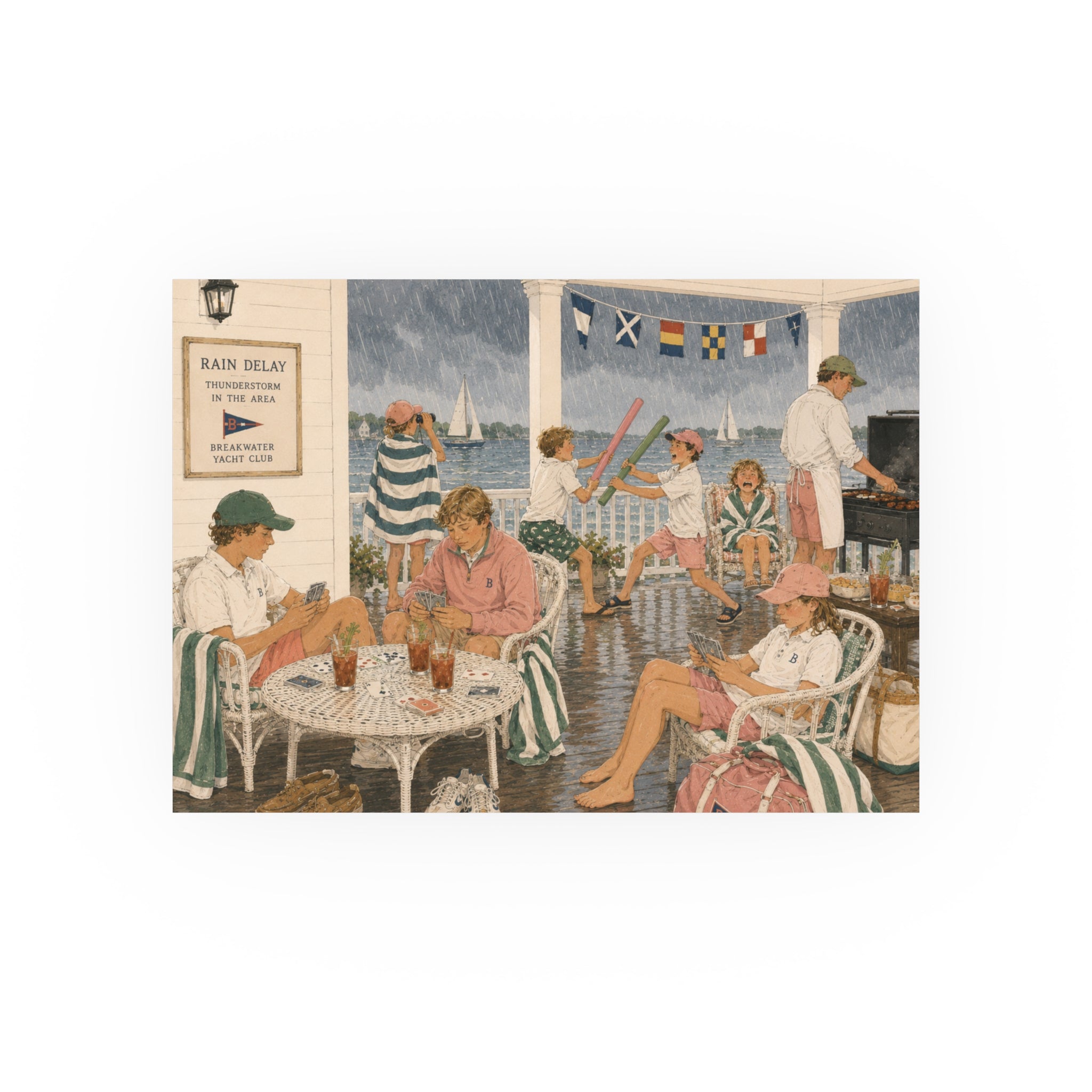 Rain Delay — Summer Yacht Club Art Print (Satin/Archival Matte)