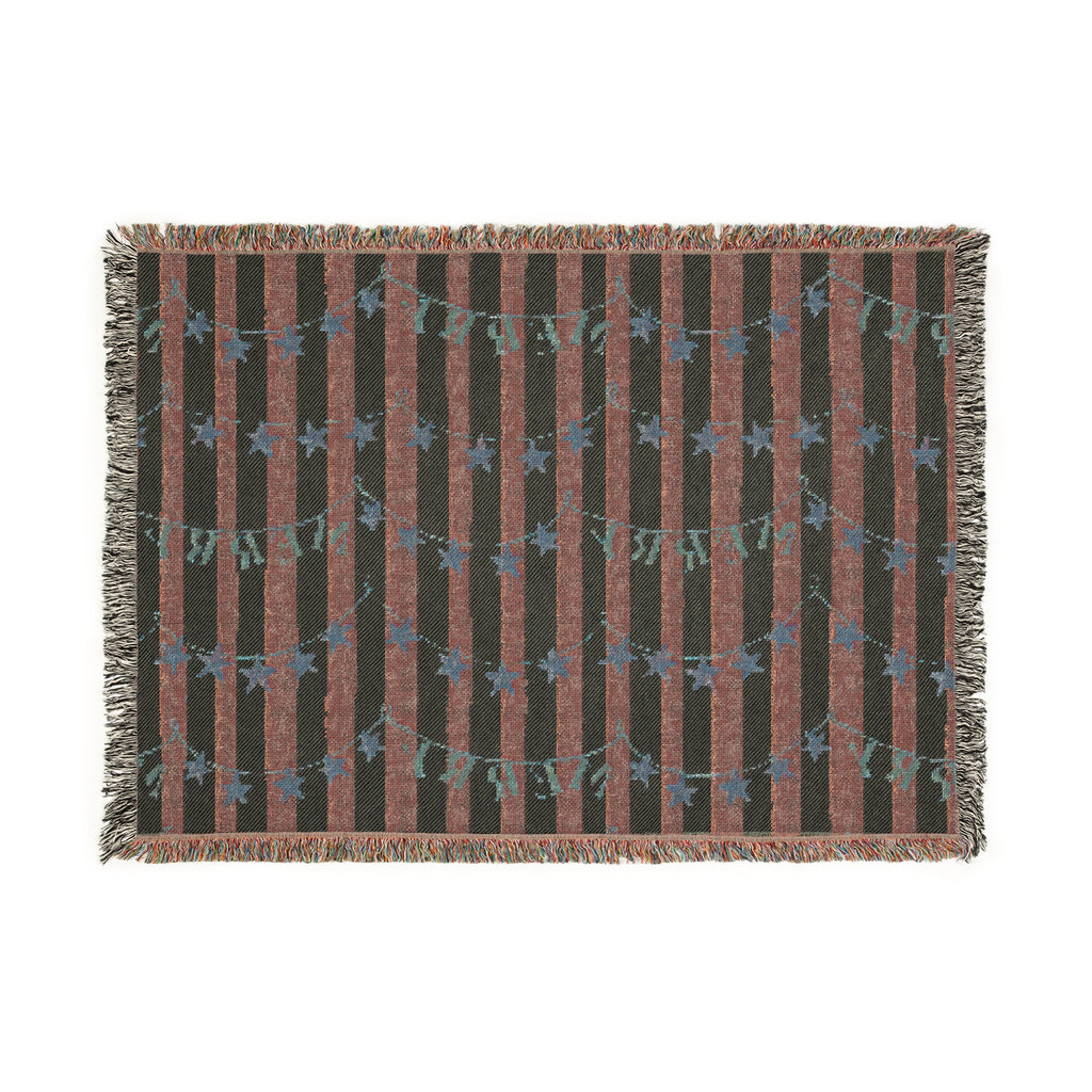 Vintage Stars Woven Christmas Blanket — Garland Holiday Throw