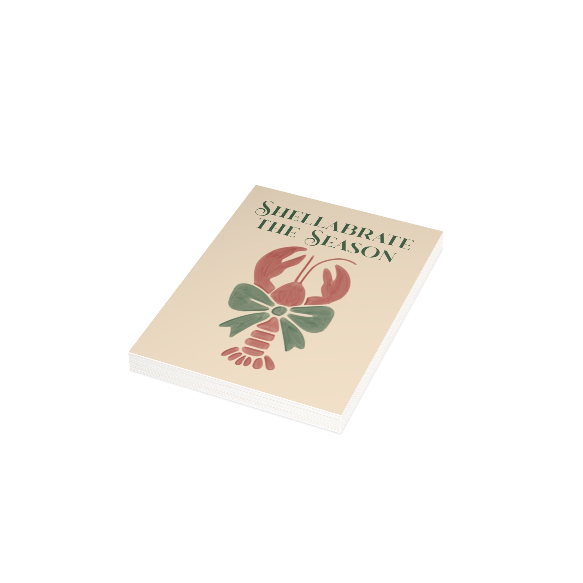 Funny 'Shellabrate the Season' Lobster Greeting Cards — Pack of 1/10/30/50