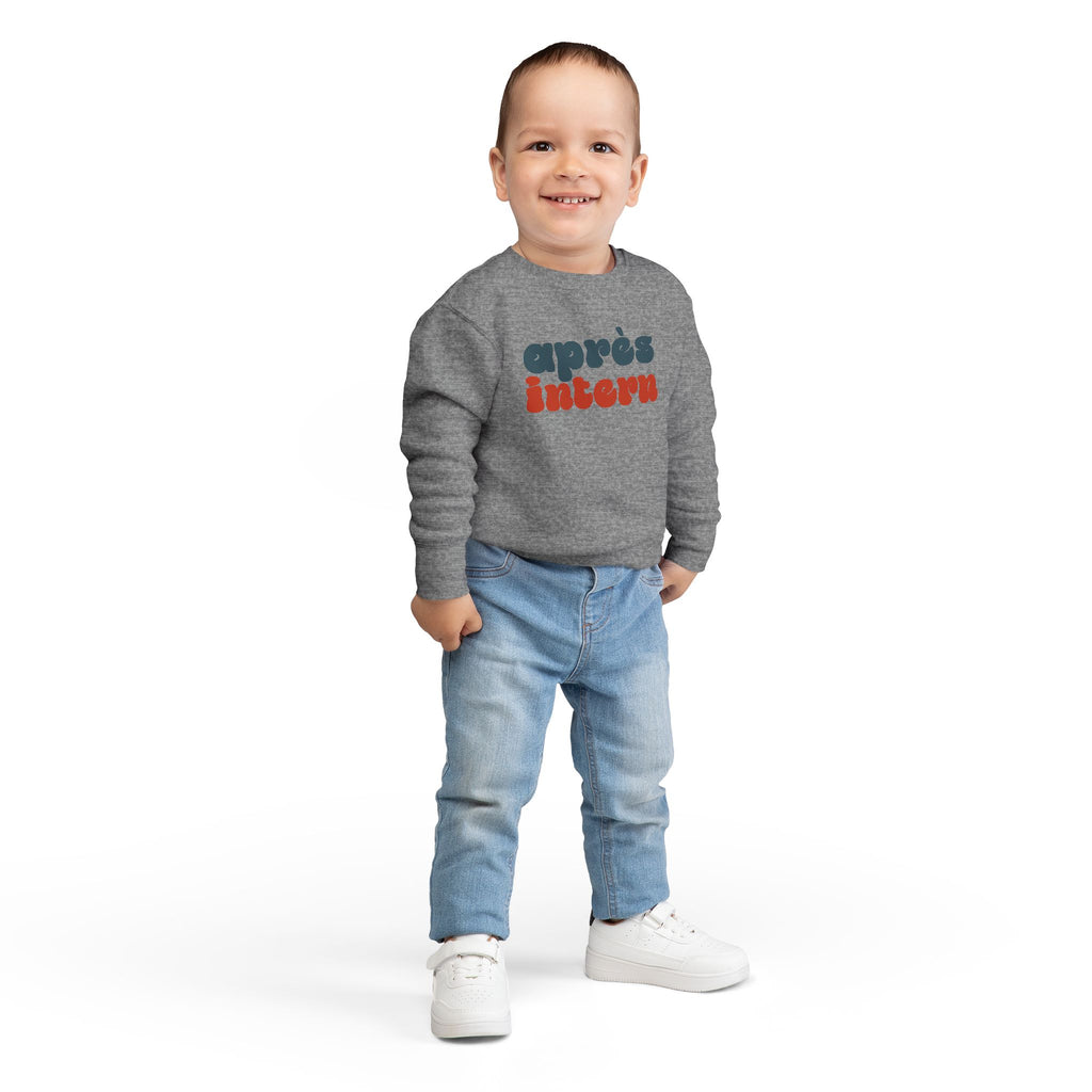 Après Intern Toddler Sweatshirt — Cute Après-Ski Crewneck for Kids