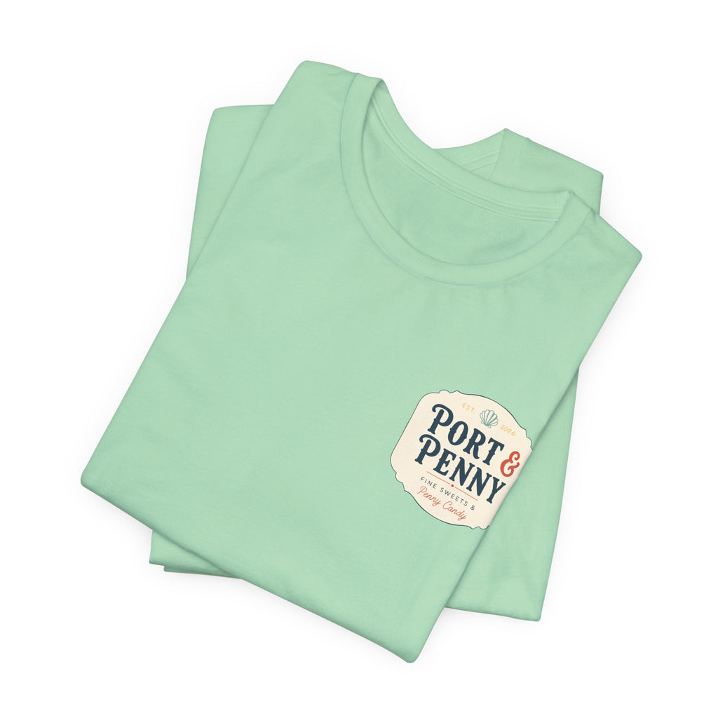 Port & Penny Retro Candy Bag Graphic Tee — Cute Vintage Snack Shirt