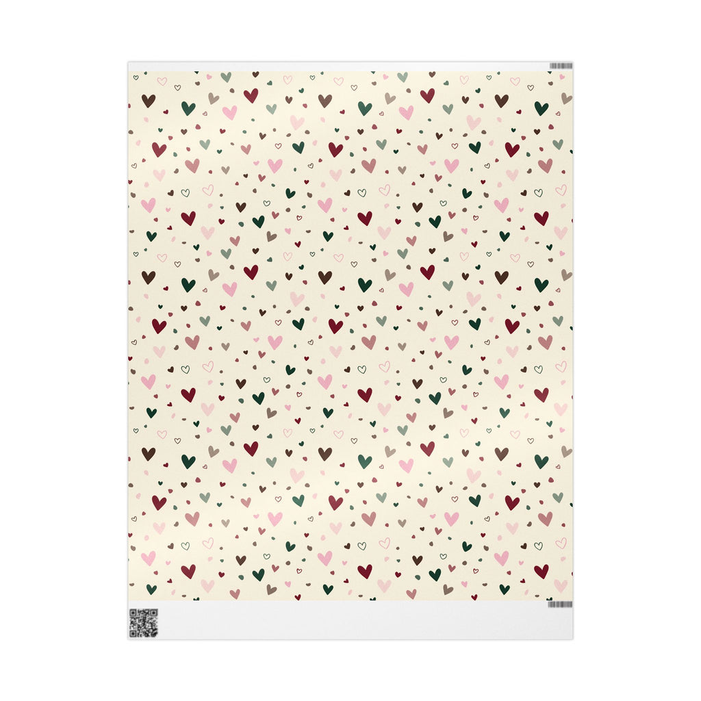 Heart Confetti Wrapping Paper Roll — Romantic Valentine’s Gift Wrap