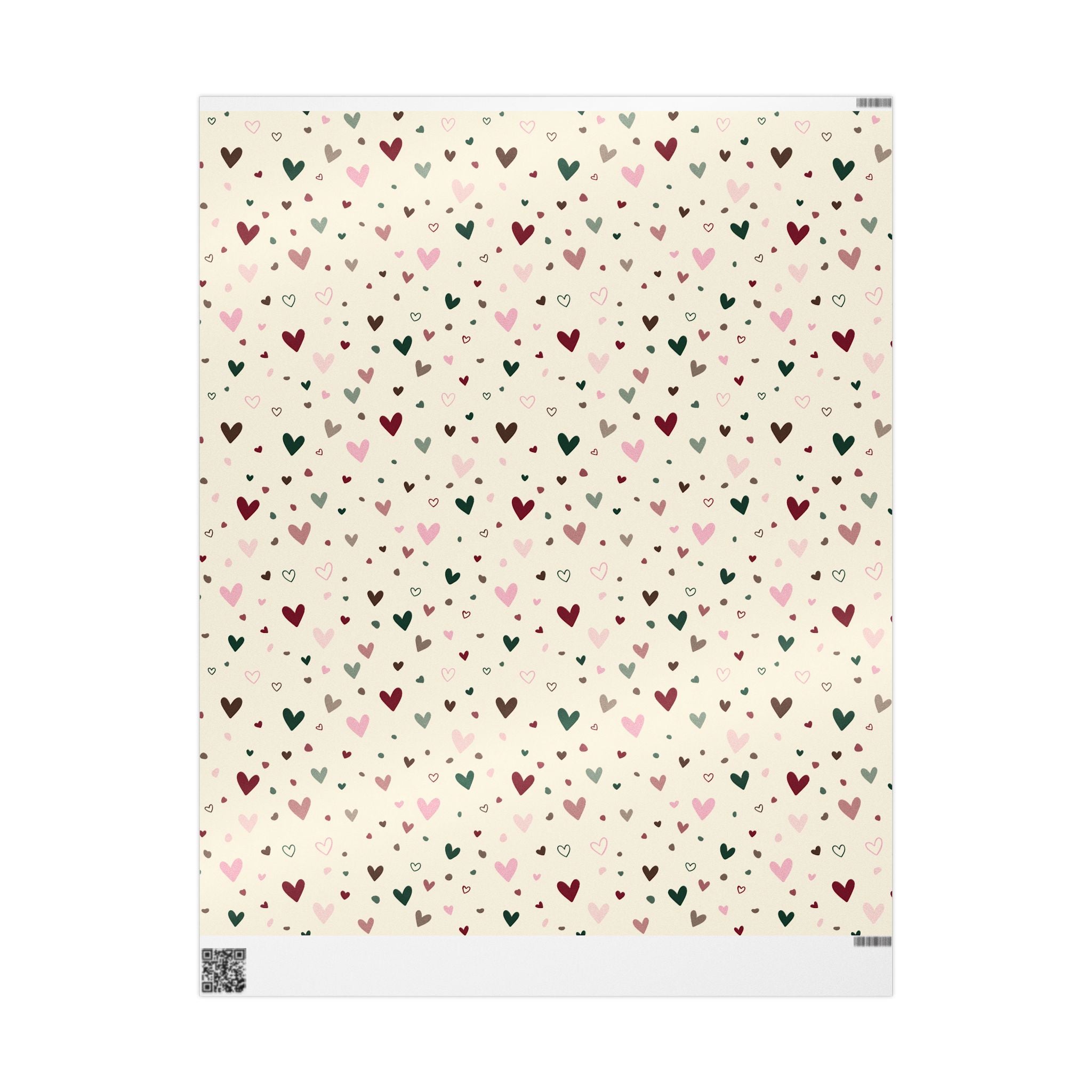 Heart Confetti Wrapping Paper Roll — Romantic Valentine’s Gift Wrap