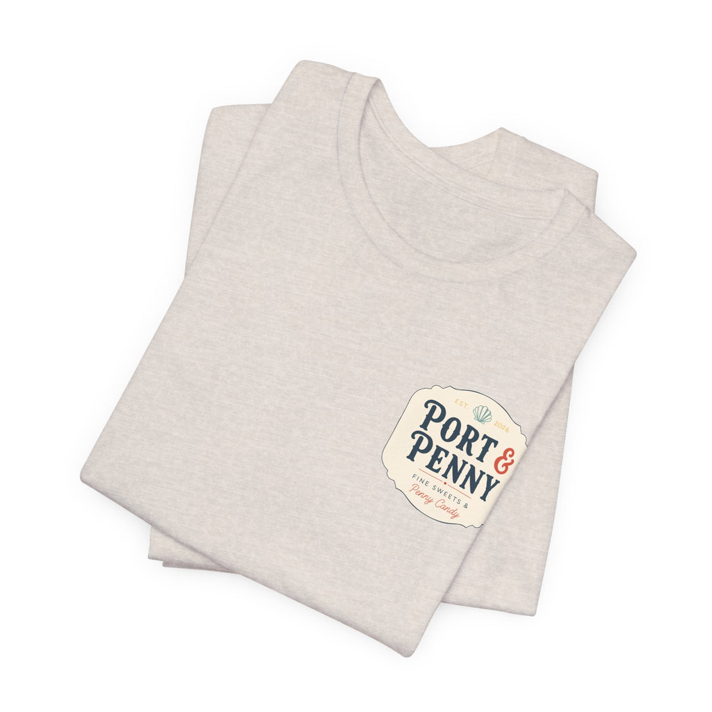Port & Penny Retro Candy Bag Graphic Tee — Cute Vintage Snack Shirt