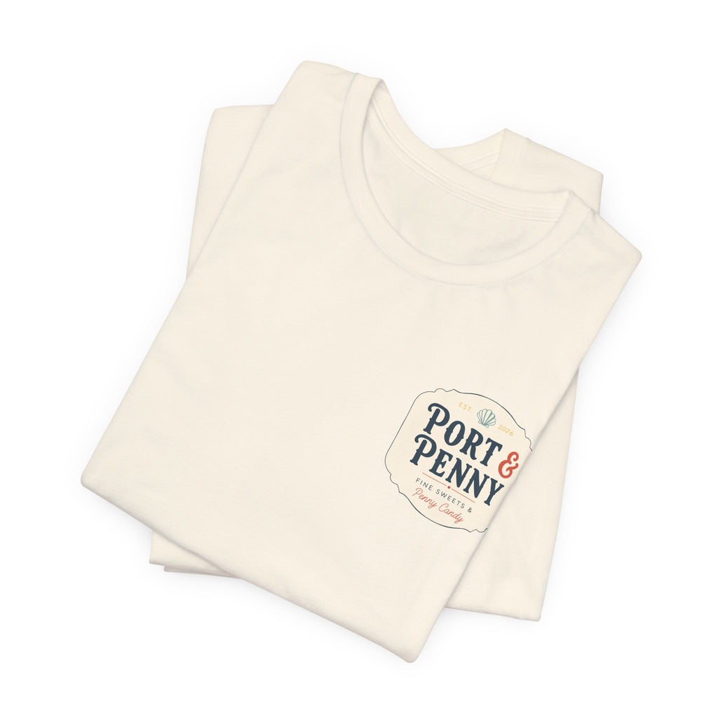 Port & Penny Retro Candy Bag Graphic Tee — Cute Vintage Snack Shirt