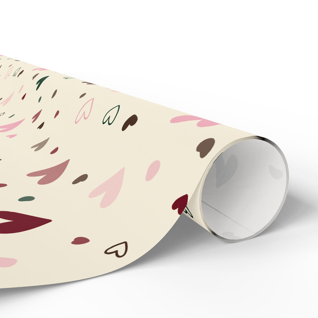 Heart Confetti Wrapping Paper Roll — Romantic Valentine’s Gift Wrap