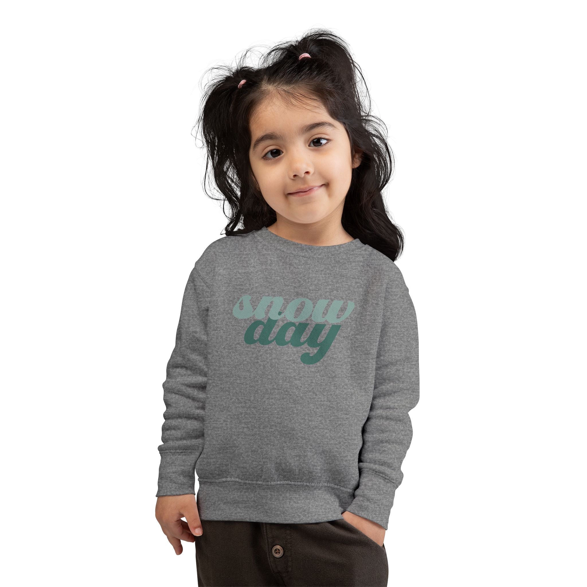 Toddler Sweatshirt — Retro Script “Snow Day” Cozy Winter Top