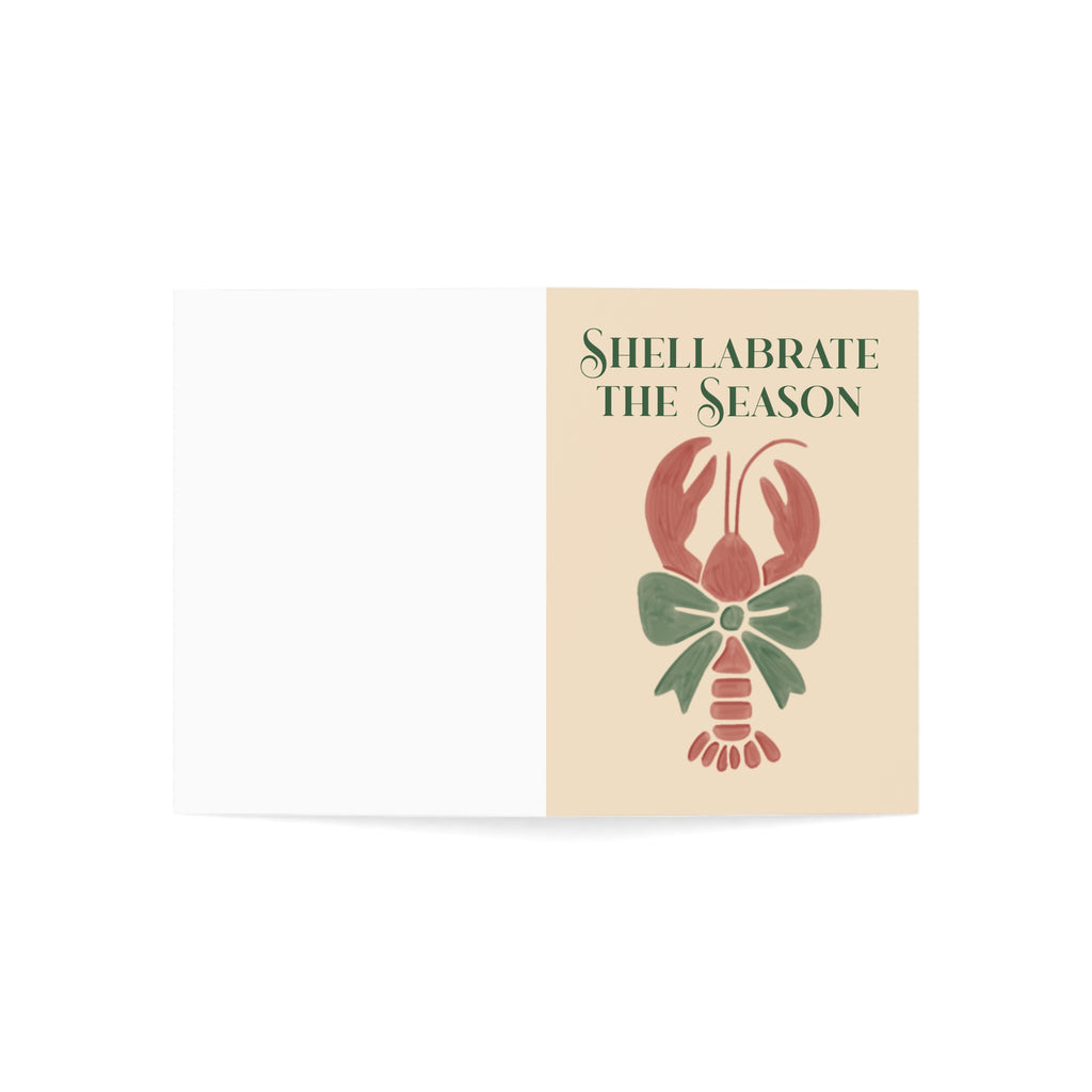 Funny 'Shellabrate the Season' Lobster Greeting Cards — Pack of 1/10/30/50