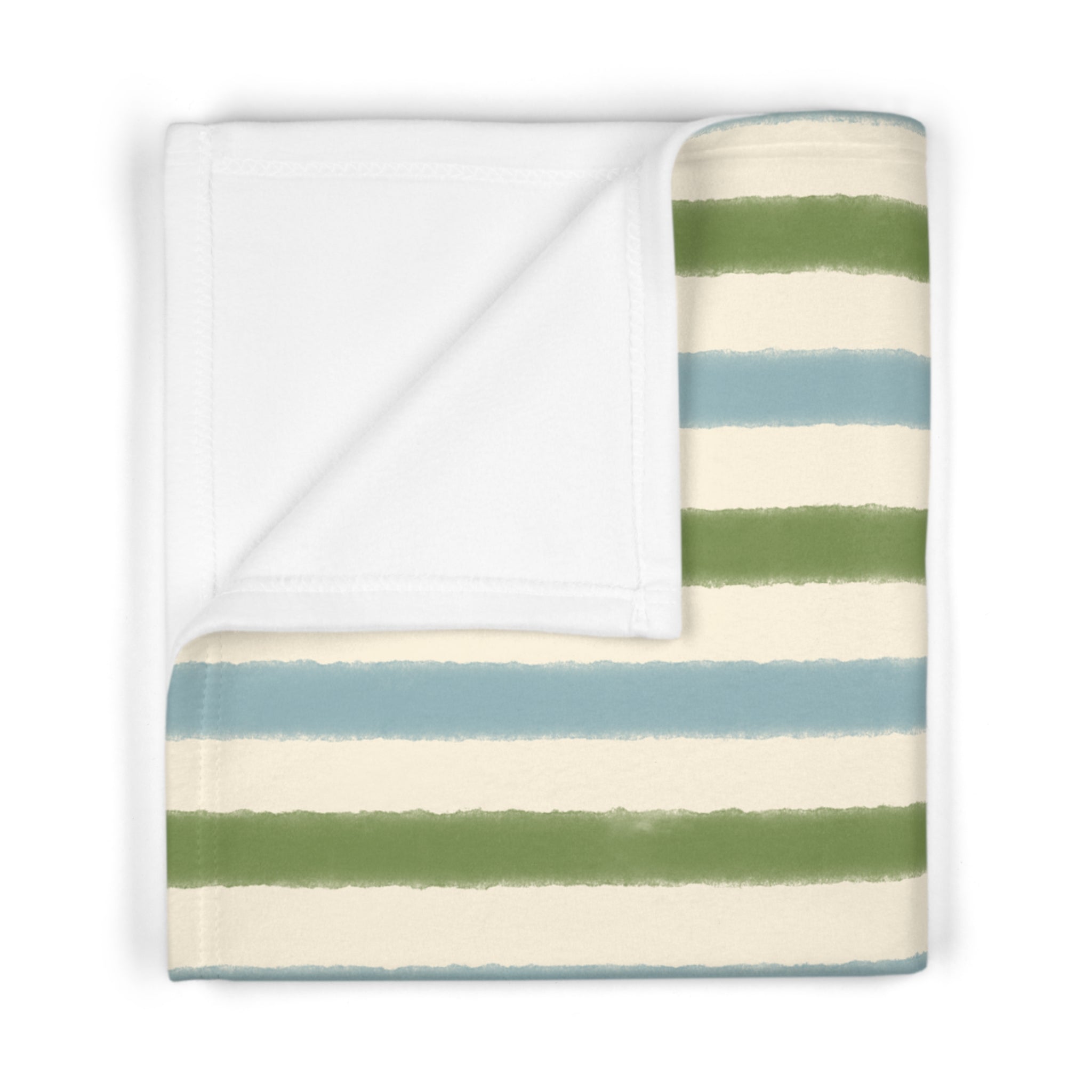 Stripes Vintage Playroom Baby Blanket — Soft Fleece Nursery Throw for Newborns & Toddlers