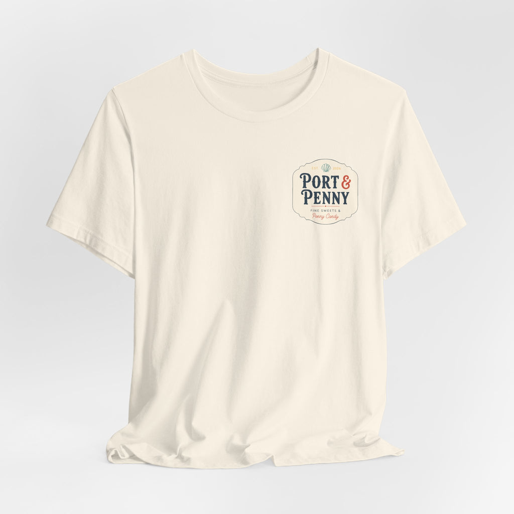 Port & Penny Retro Candy Bag Graphic Tee — Cute Vintage Snack Shirt