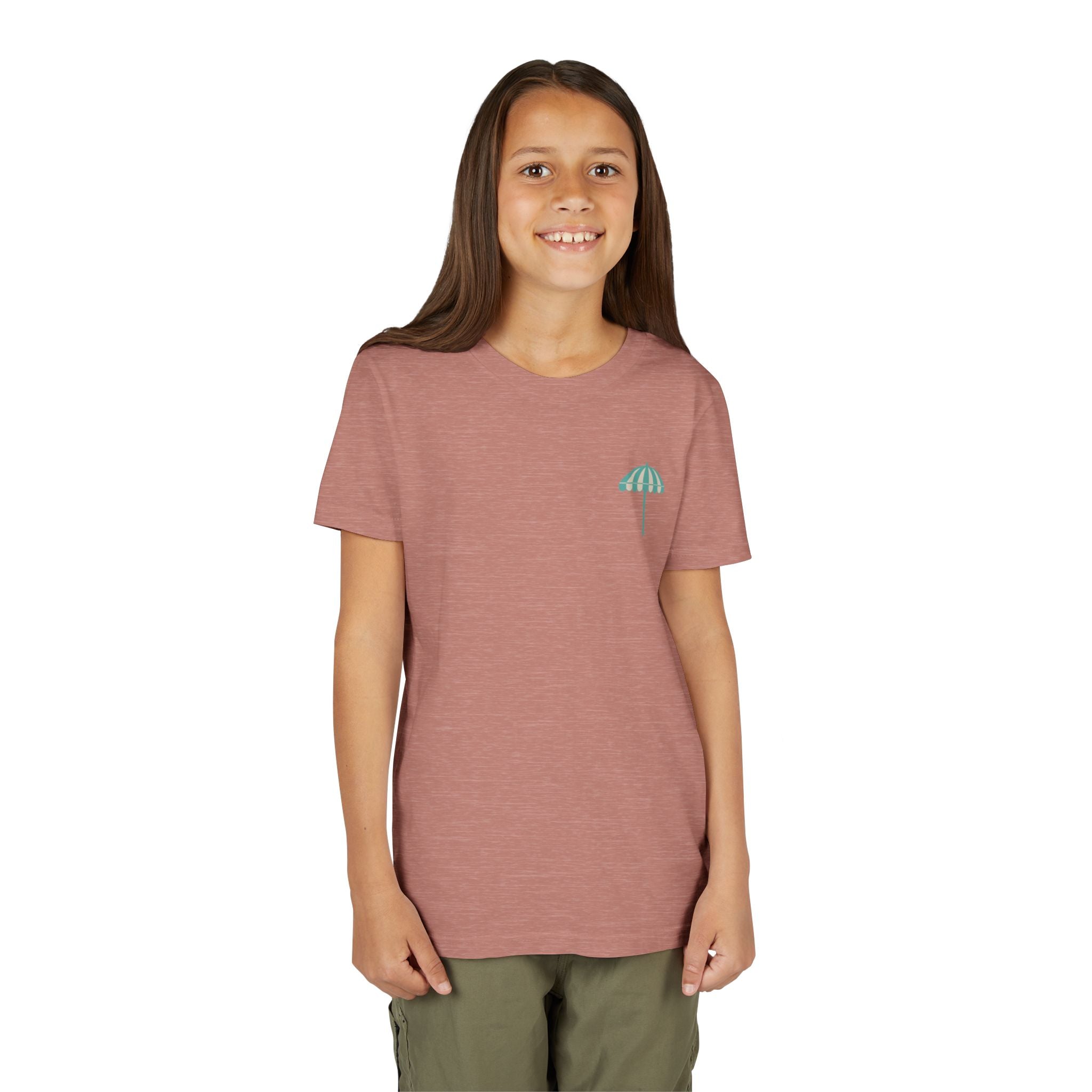 Brine Beach Club Youth Tee – ‘Feral Kids, Salty Moms’ Umbrella Beach T‑Shirt