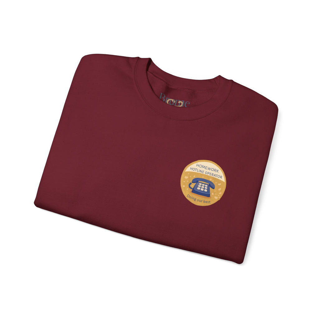 Homework Hotline Mom Merit Badge Sweatshirt