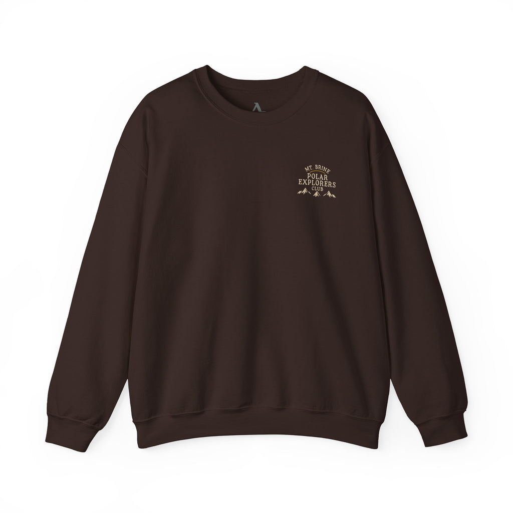 Crewneck Sweatshirt Mt Brine Polar Explorers Club Adventure Badge Design