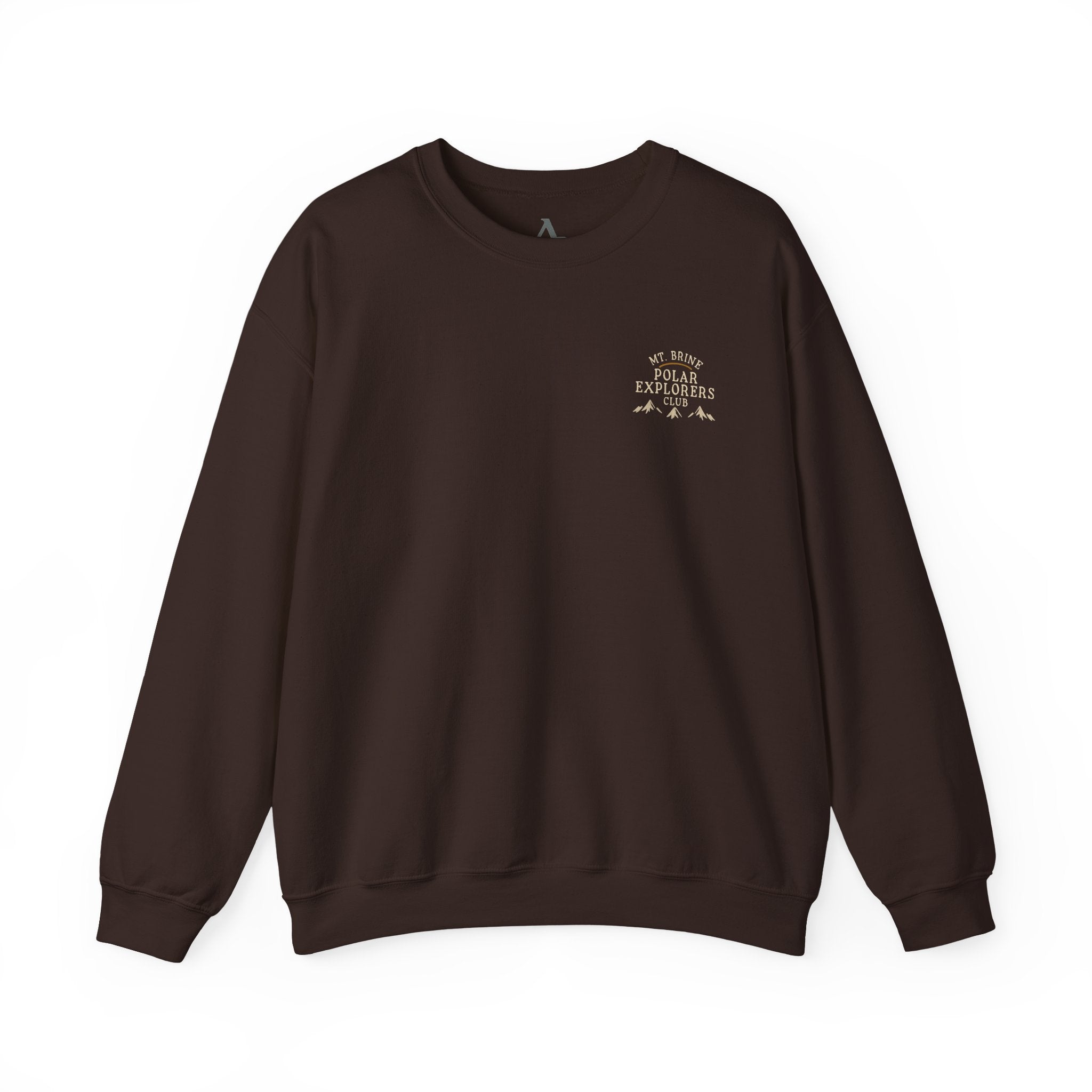 Crewneck Sweatshirt Mt Brine Polar Explorers Club Adventure Badge Design
