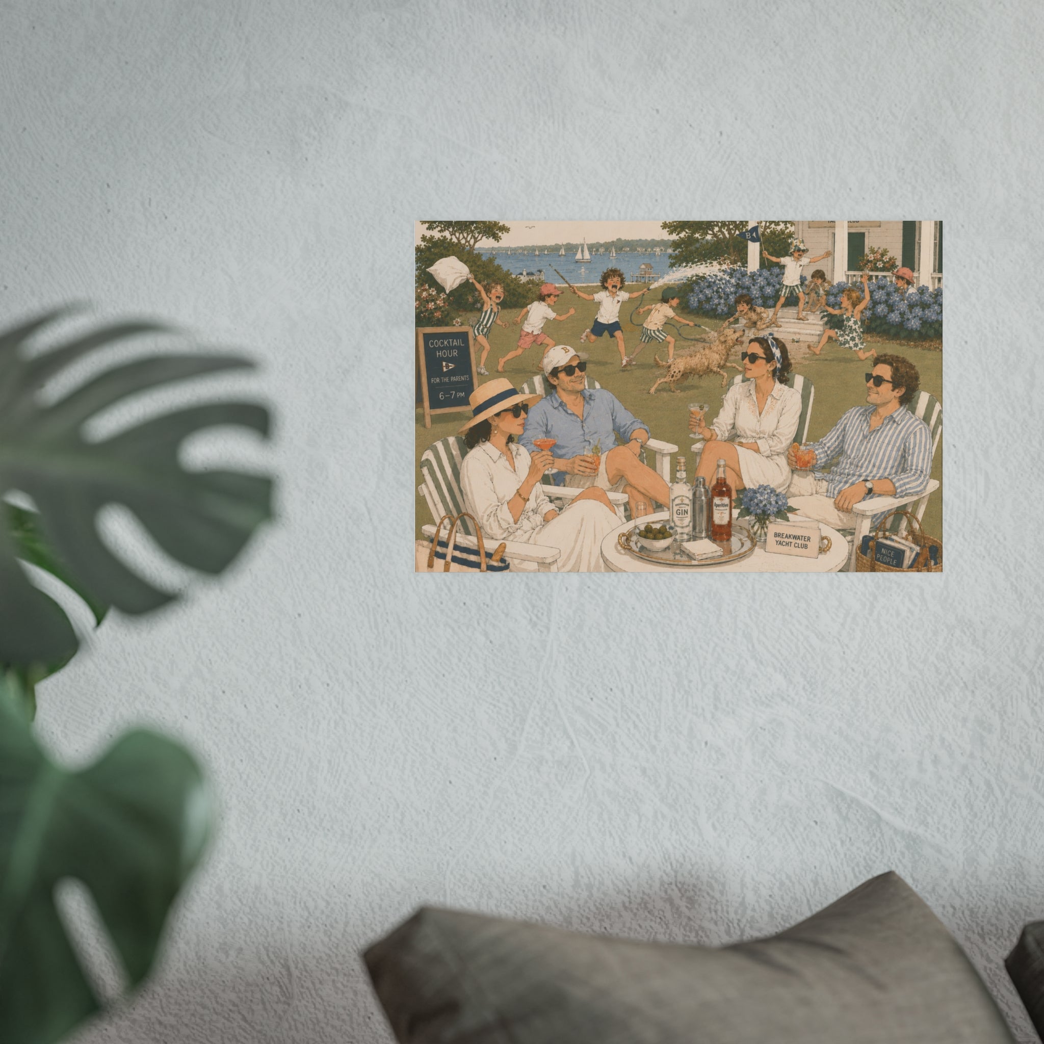 Cocktail Hour Yacht Club Art Print — Cheeky Nautical Poster