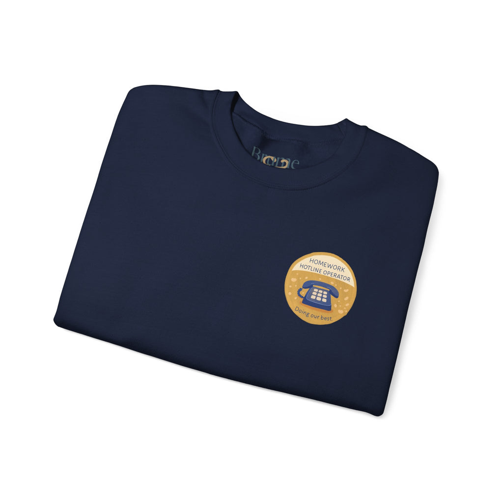Homework Hotline Mom Merit Badge Sweatshirt