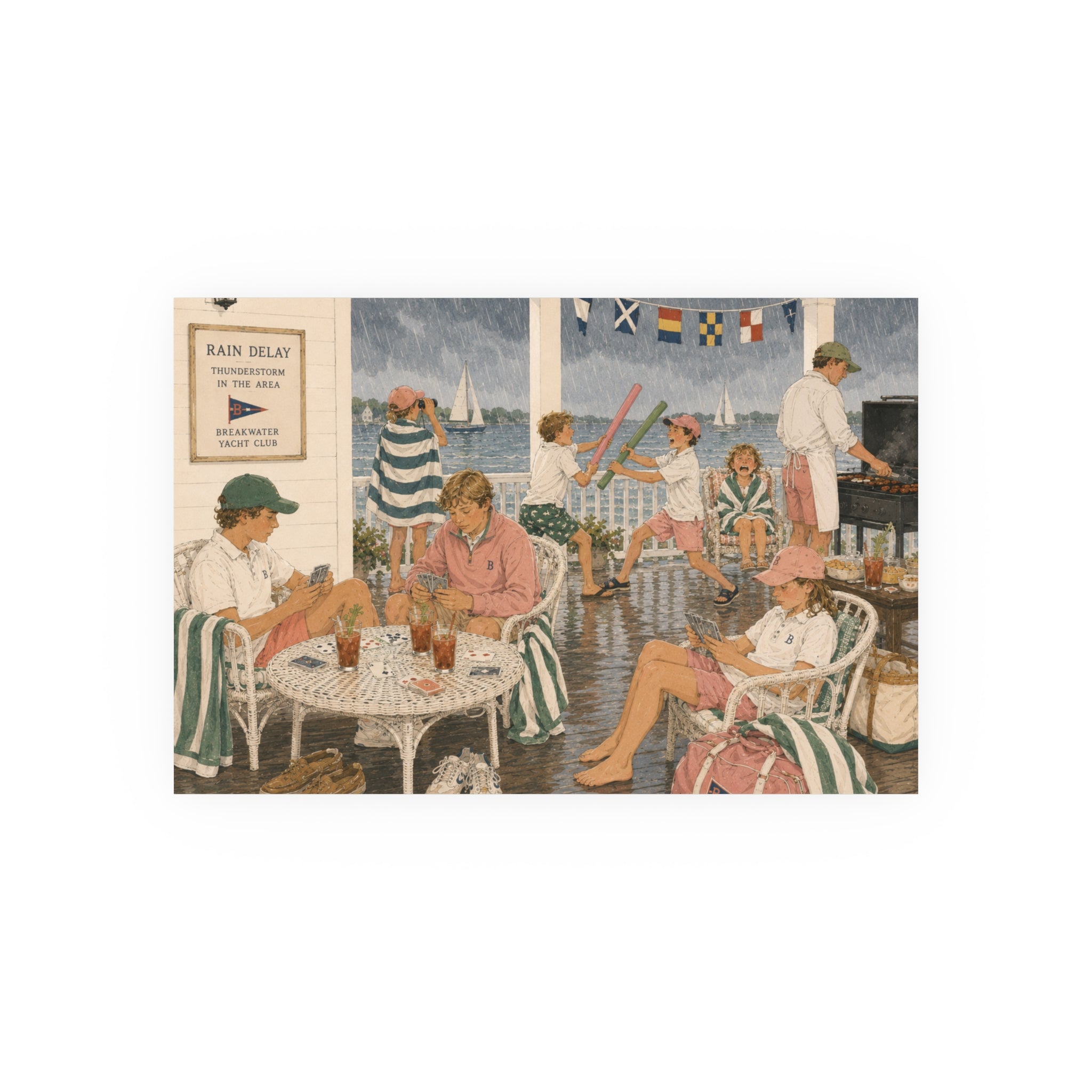 Rain Delay — Summer Yacht Club Art Print (Satin/Archival Matte)