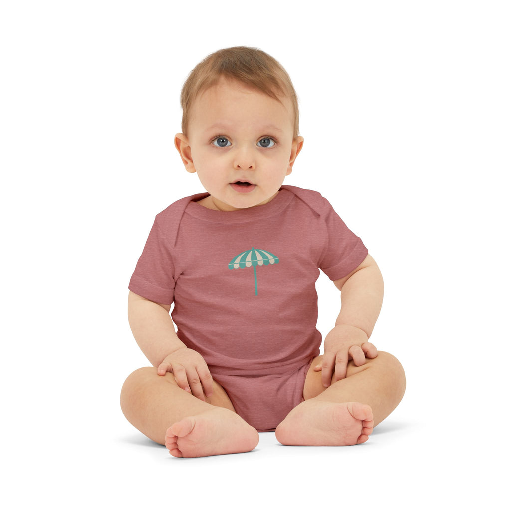 Infant One-Piece Bodysuit — Cute Beach Umbrella Graphic Baby Onesie
