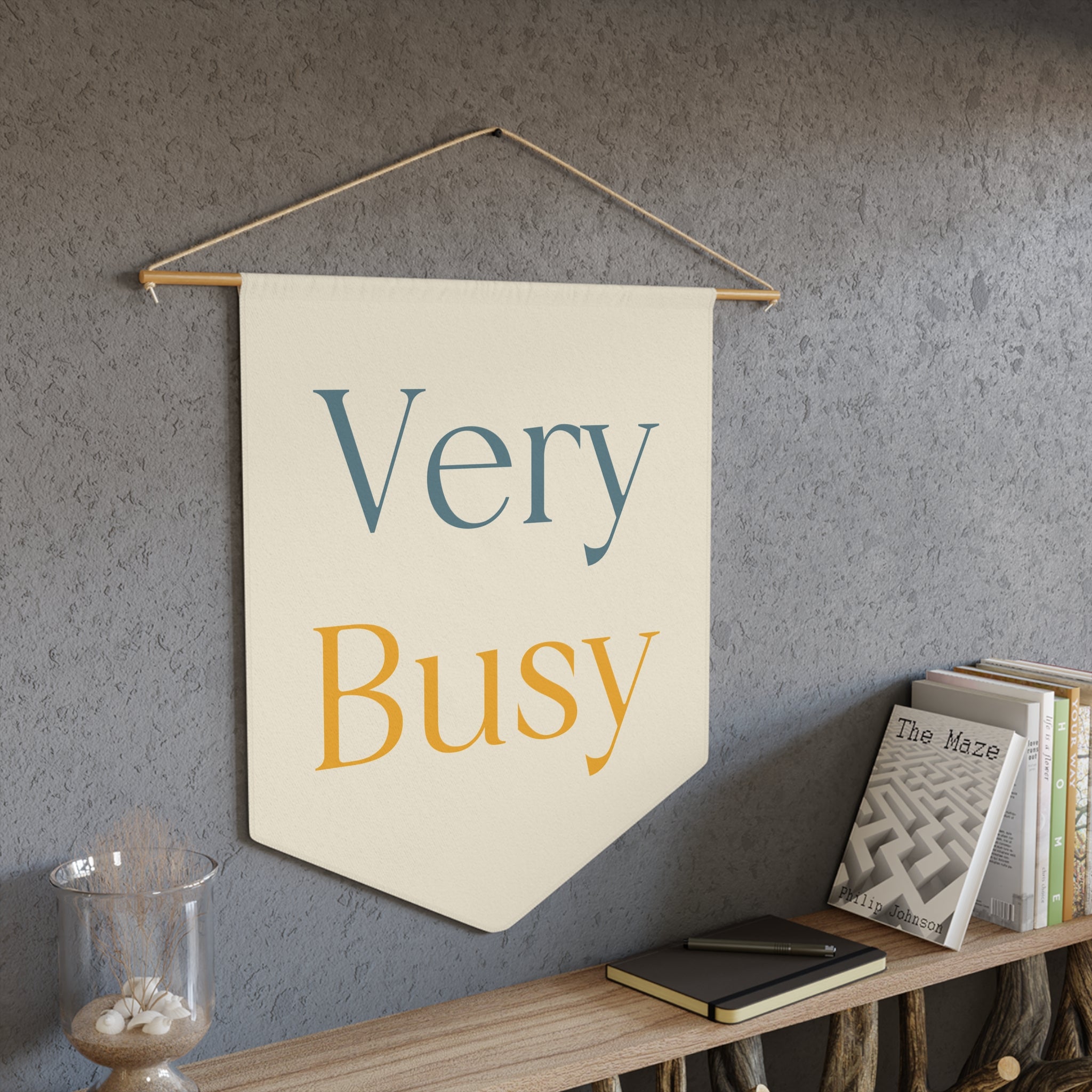 Very Busy Pennant Wall Banner — Minimalist Decor for Nursery