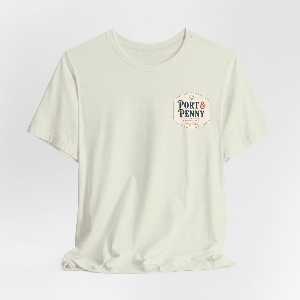 Port & Penny Retro Candy Bag Graphic Tee — Cute Vintage Snack Shirt