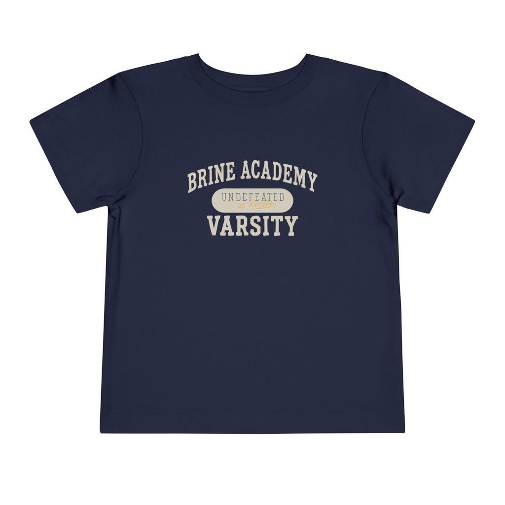 Brine Academy Varsity Toddler Tee — "Undefeated" Vintage School Shirt