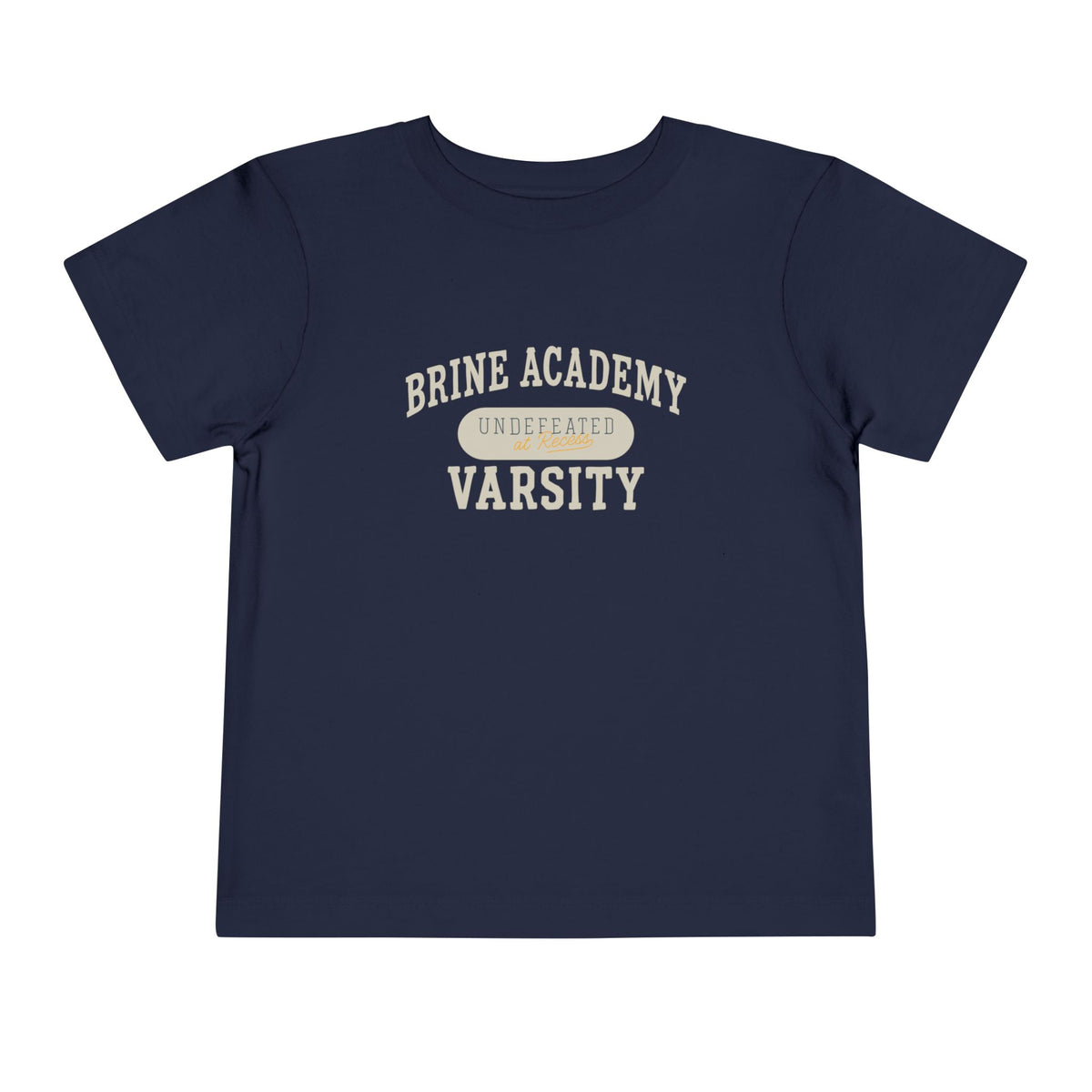 Brine Academy Varsity Toddler Tee — "Undefeated" Vintage School Shirt