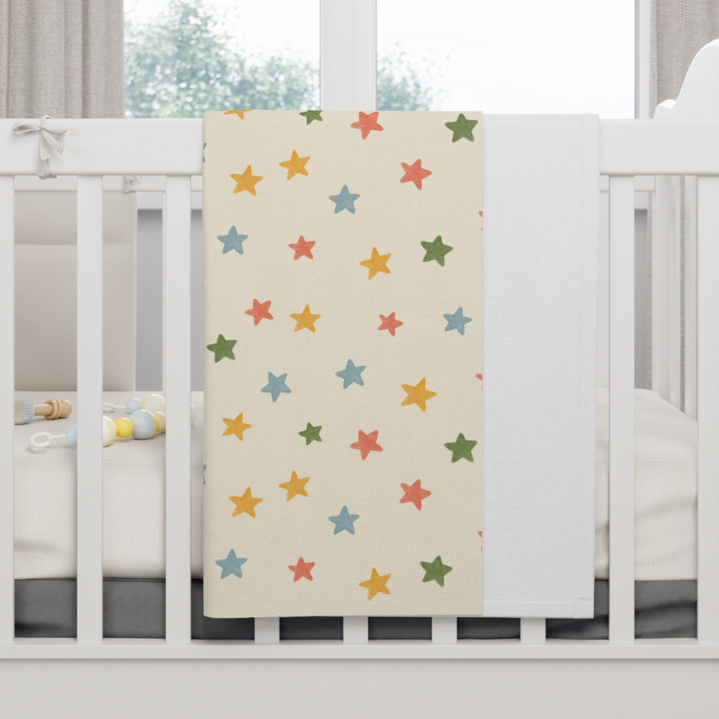 Starry Vintage Playroom Baby Blanket — Soft Fleece Nursery Throw for Newborns & Toddlers