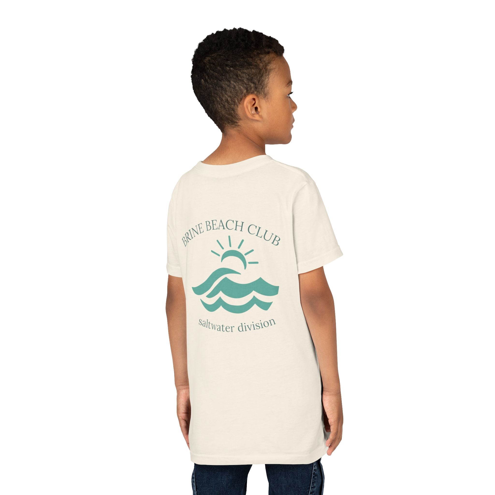 Brine Beach Club Youth Tee - Saltwater Division Waves Design