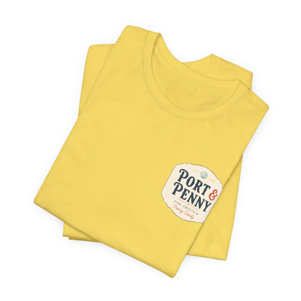 Port & Penny Retro Candy Bag Graphic Tee — Cute Vintage Snack Shirt