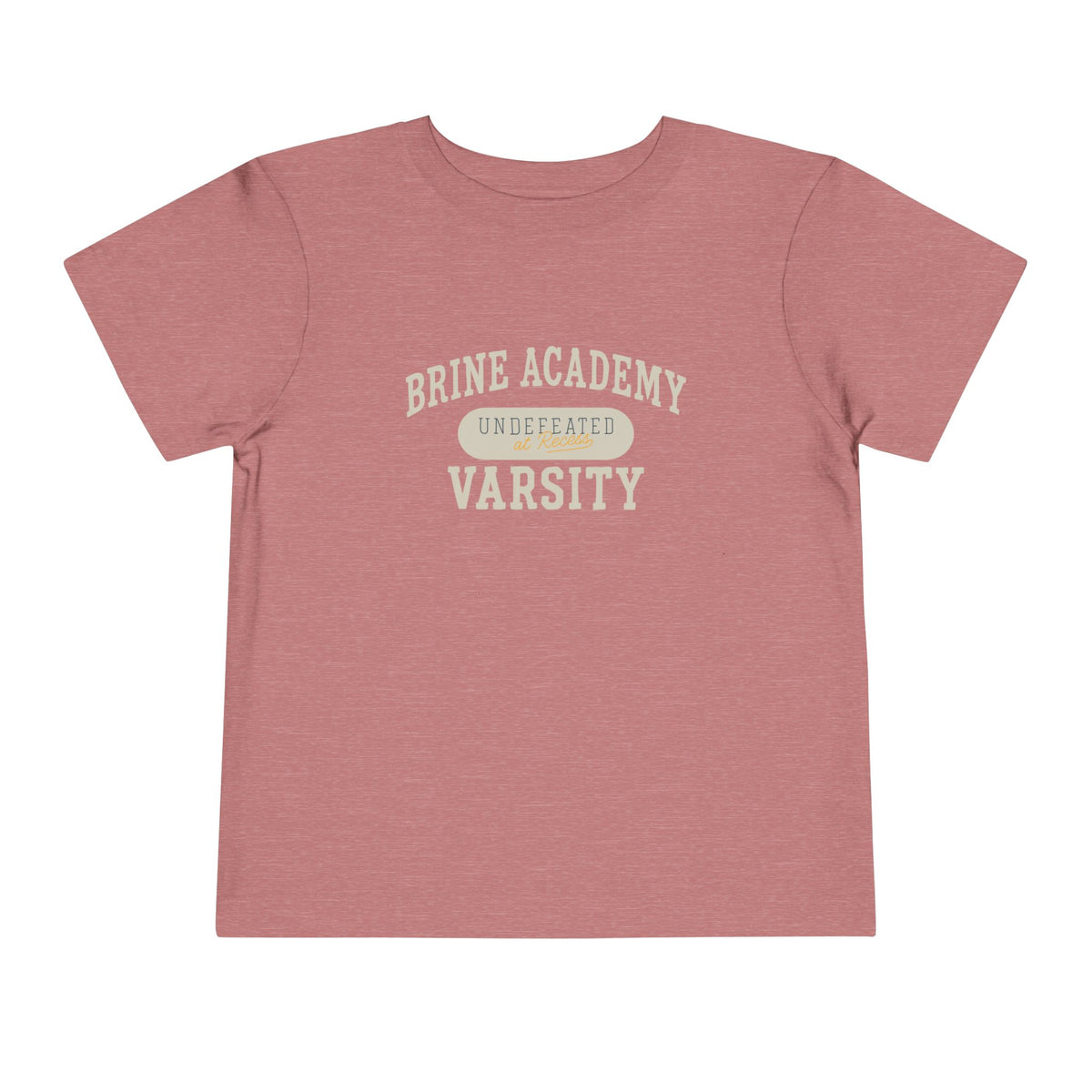 Brine Academy Varsity Toddler Tee — "Undefeated" Vintage School Shirt