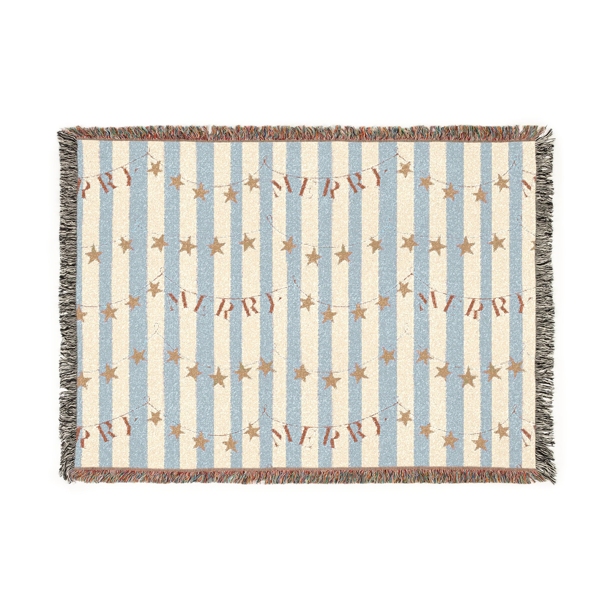 Vintage Stars Woven Christmas Blanket — Garland Holiday Throw