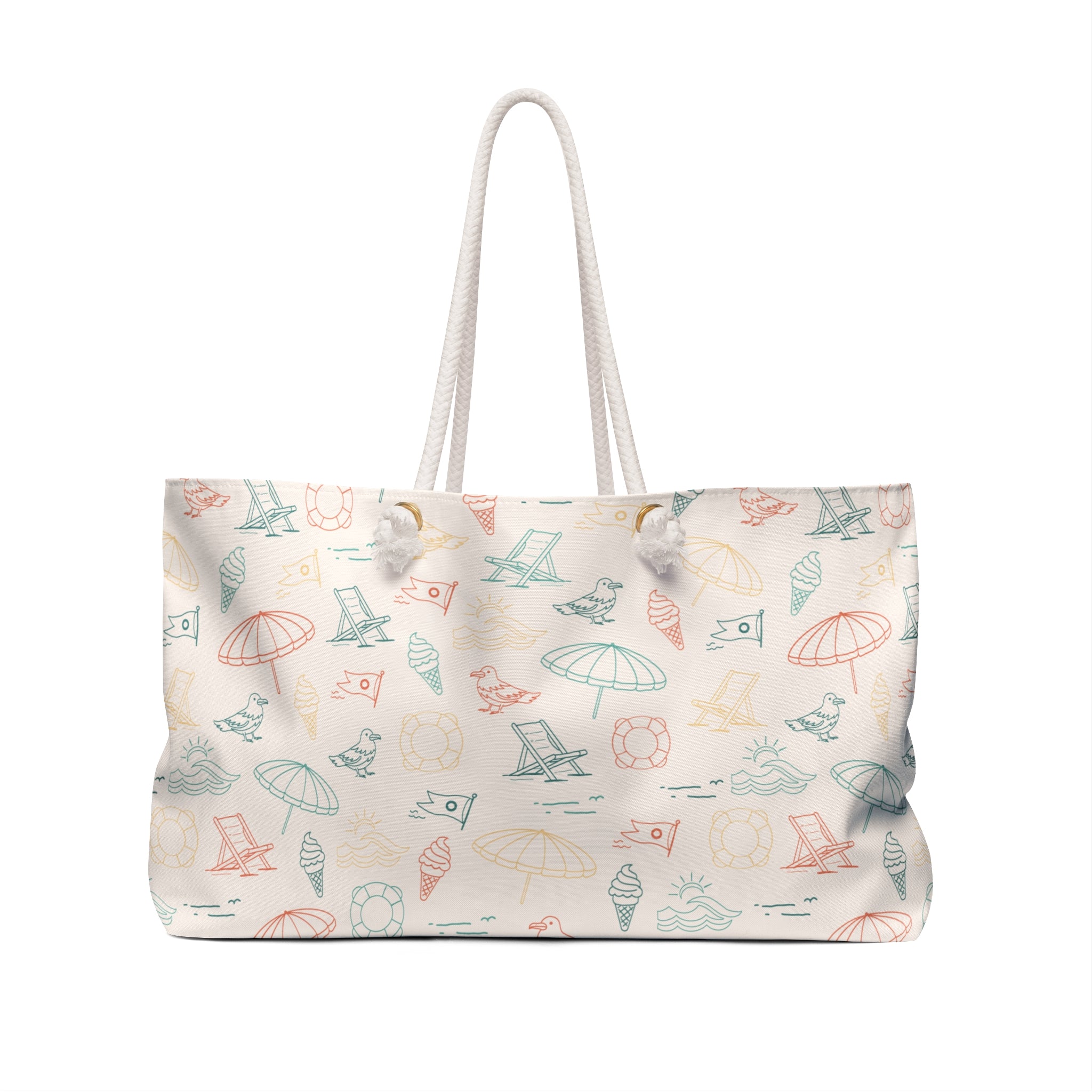 Brine Beach Club Scatter Pattern Weekender Bag with Rope Handles