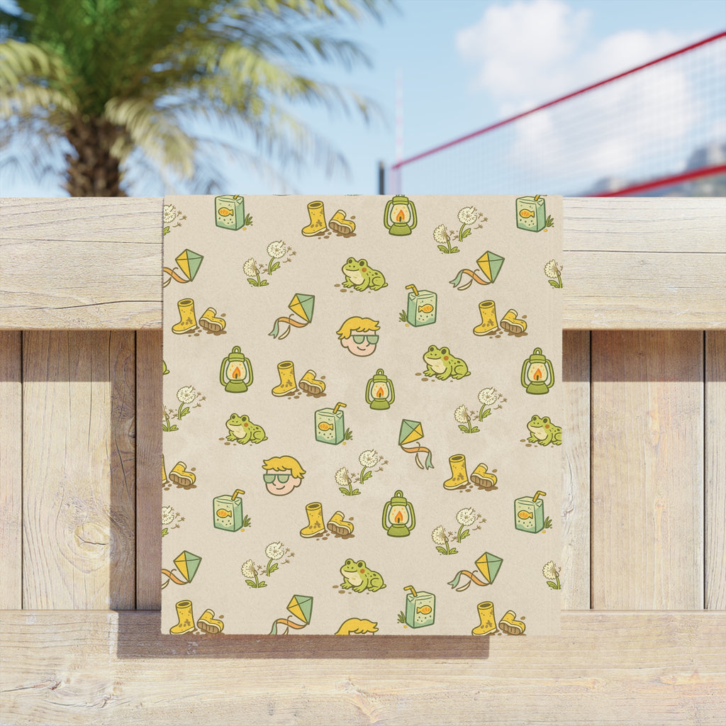 Camp Brine Spring 2026 Kids Beach Towel — Icons Version