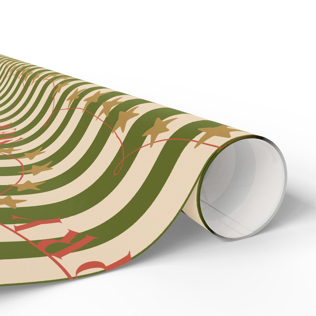 Vintage Star Garland Holiday Wrapping Paper