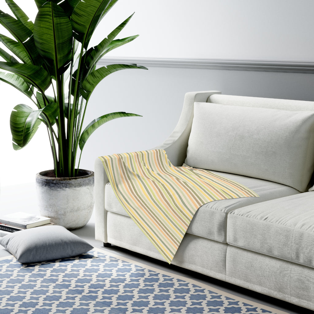 Striped Pastel Baby Swaddle Blanket — Soft Neutral Nursery Wrap