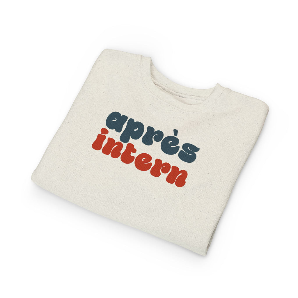 Après Intern Toddler Sweatshirt — Cute Après-Ski Crewneck for Kids