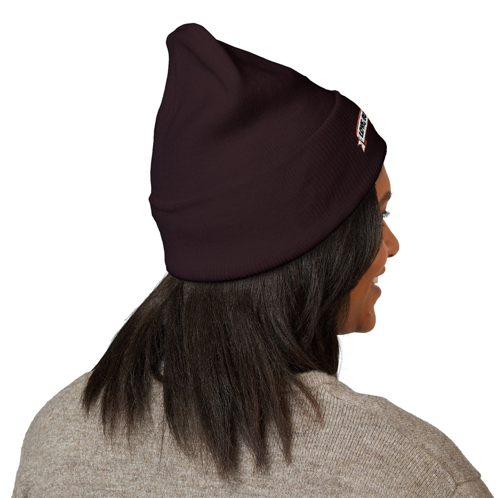 Embroidered 'Love, But Make It Chaos' Cuffed Beanie