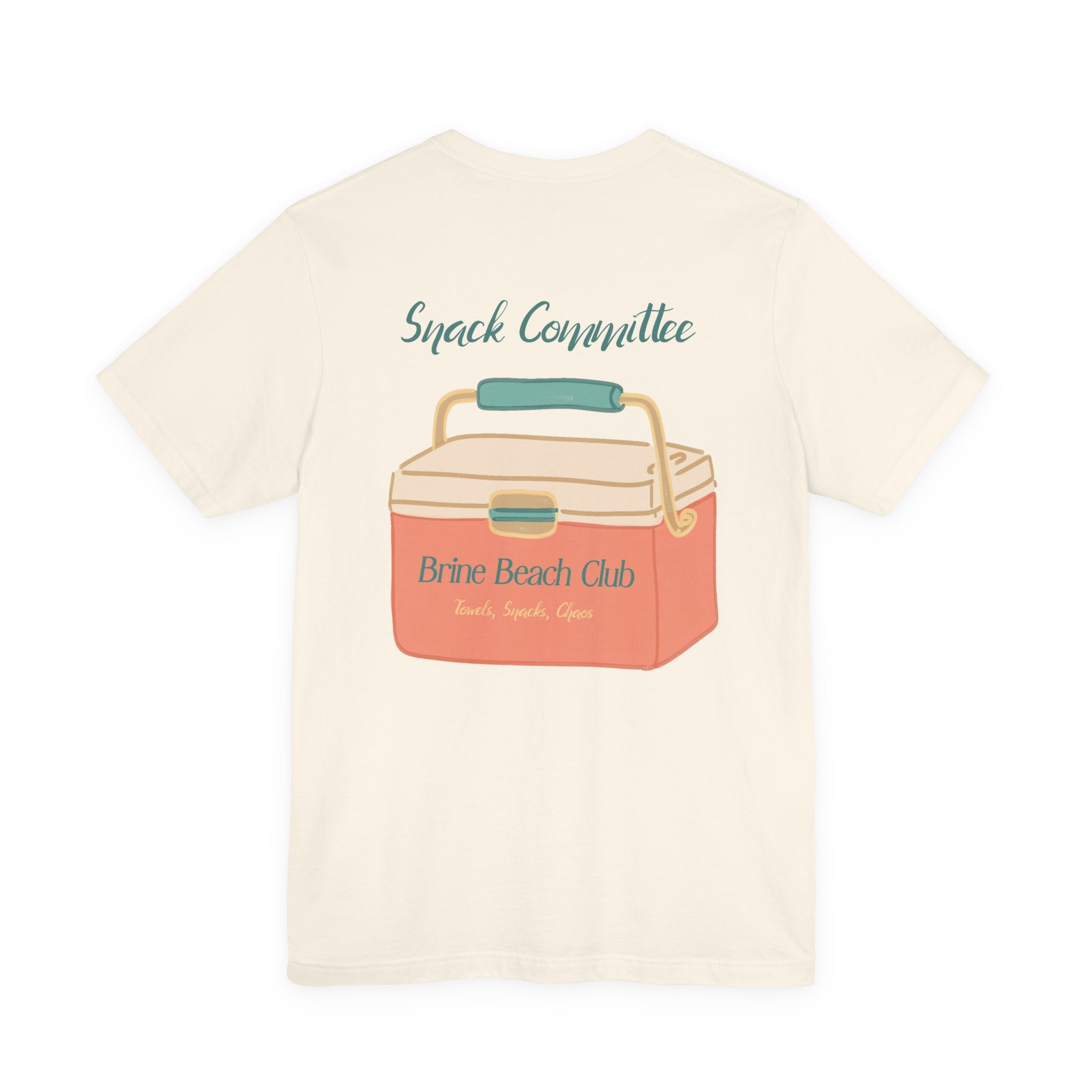 Brine Beach Club Snack Committee Tee — "Now Serving: Chaos" Retro Cooler Shirt