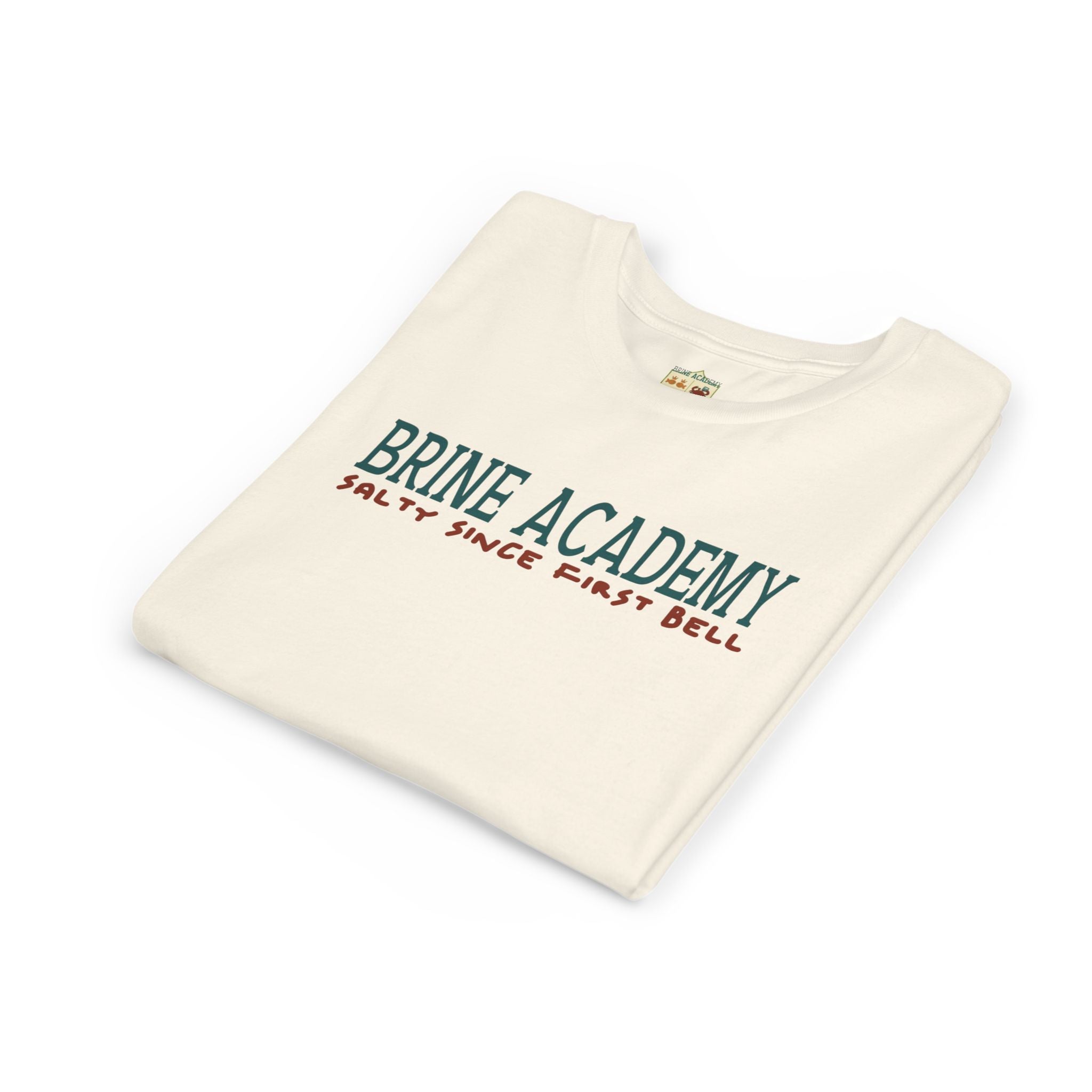 Youth Tee — "Brine Academy" Lunch Table Economics Kids Shirt